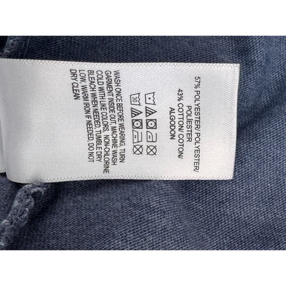 NEW LUCKY BRAND Men's Blue Venice Burnout Polo Shirt Size 2XL - Picture 7 of 7